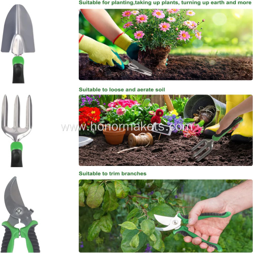 87 Piece Heavy Duty Gardening Tools Starter Kit hand garden tools set for gardening heavy duty with bag
